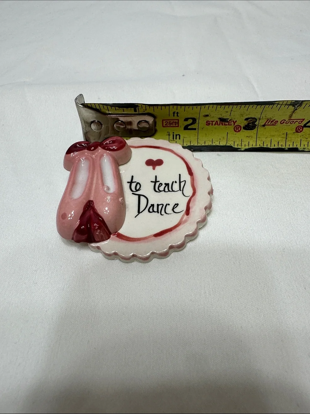 Pink Ballet Slipper pin - To Teach Dance Decorative Accent